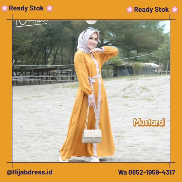 Nadhira dress by Aden Gamis premium dress premium dress muslim, muslim dress