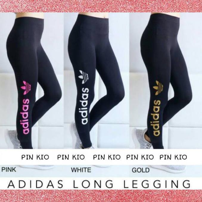 FREEONGKIR CELANA OLAHRAGA WANITA / LEGGING ADIDAS IMPORT / LEGING SPORT RUNNING - Putih AP370