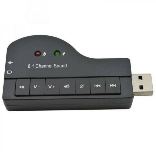 USB SOUND CARD 8.1 CHANNEL 3D AUDIO BENTUK PIANO