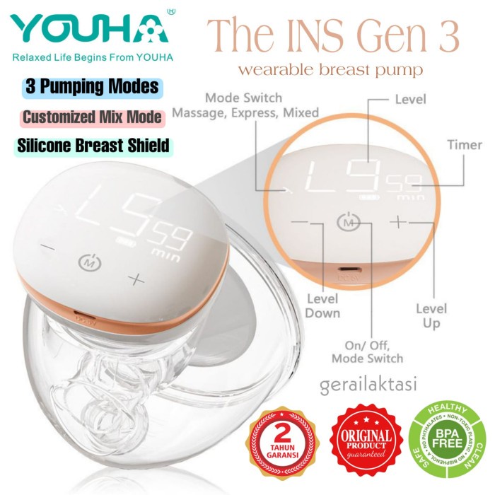 SEWA POMPA ASI ELEKTRIK YOUHA GEN 3 HANDSFREE POMPA ASI MALANG / SEWA  POMPA ASI ELEKTRIK / SEWA POM