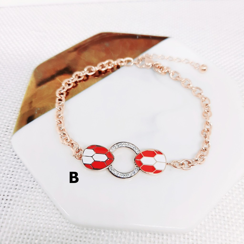 Gelang Titanium Ular Impor Kpop Korea Rose Gold - BB540