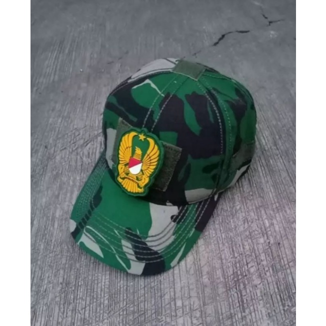 Topi army velcro, topi tactical bdu loreng . logo hanya pemanis tanpa tempelan