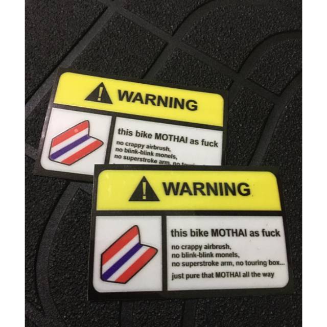 

Stiker warning