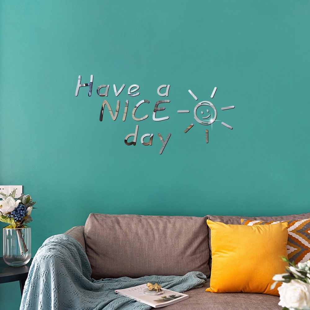 DODORY STC001 Stiker Dinding Have a Nice Day Sticker Quote Tembok Aesthetic Mutiara