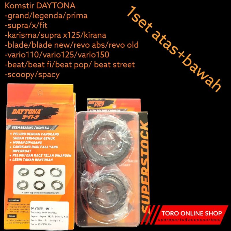 Daytona 4919 bearing komstir honda grand supra beat vario pcx beat fi esp vario 110 125 150 blade re