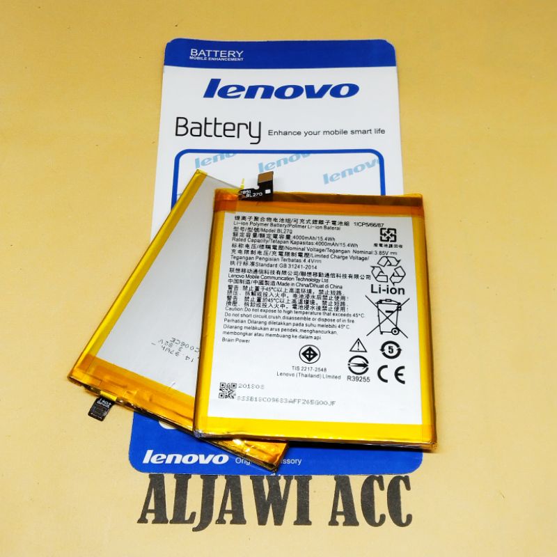 BATRE BATERAI LENOVO K6 NOTE BL270 ORIGINAL BATTERY