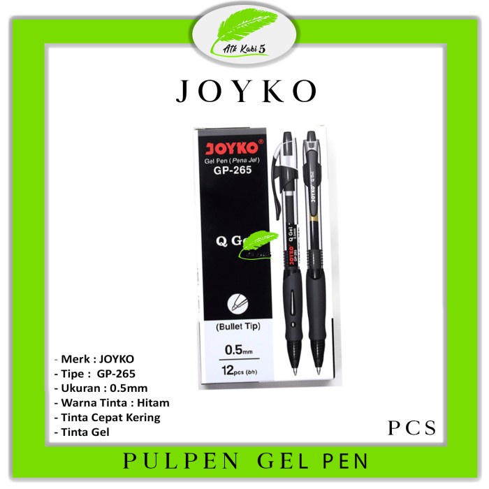 

CODE412 Pulpen Gel Joyko GP-265 Q-Gel 0.5mm / Pulpen Joyko Q-Gel ( Perlusin )