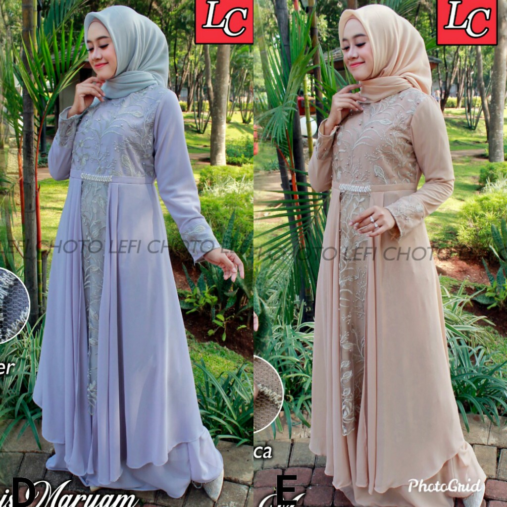 Kebaya Gamis maryam Lima Pilihan Warna