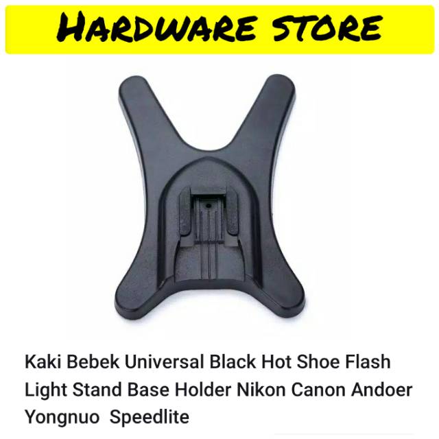 Kaki Bebek Universal Hot Shoe Flash Light Stand Base Holder Nikon Canon Shopee Indonesia