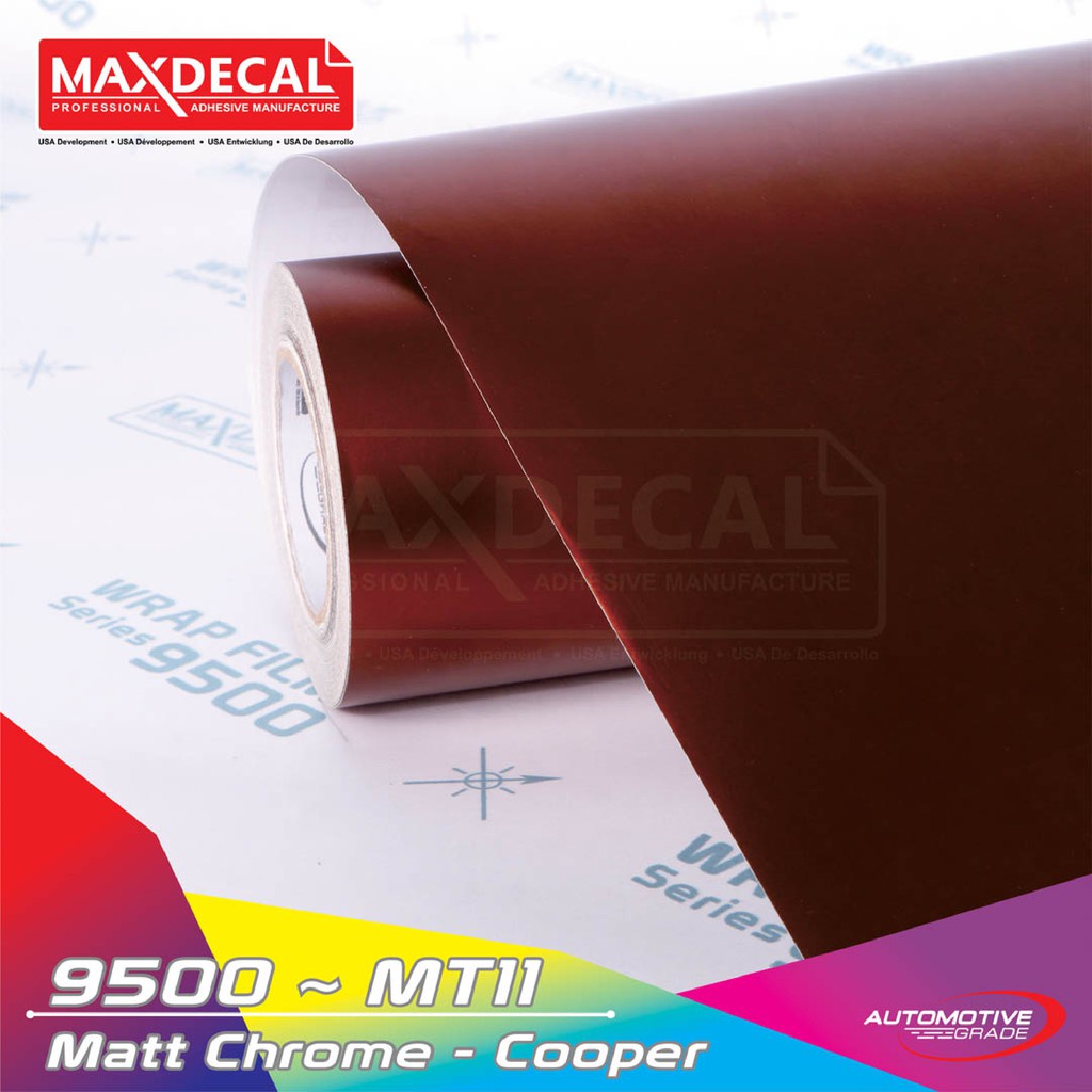 Maxdecal 7500 MT11 Matte Chrome Copper, Wrap Series Sticker, Roll 50cm x 9m