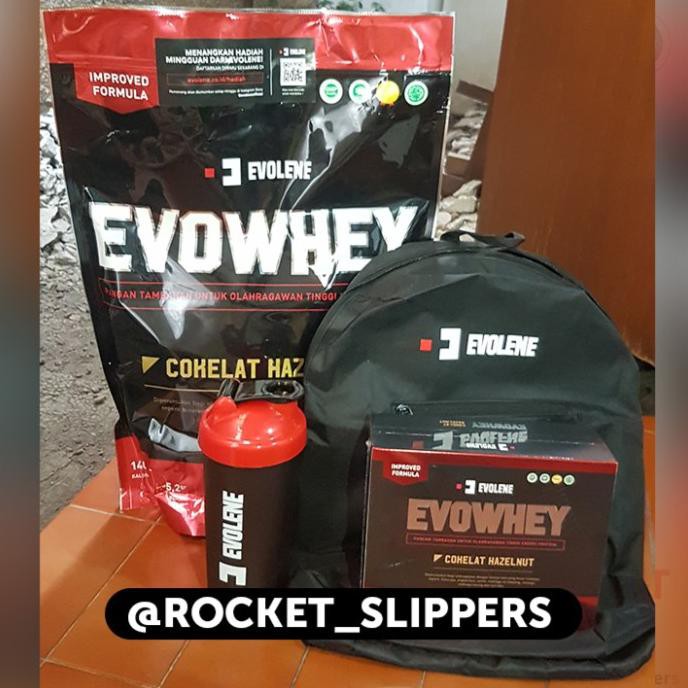 EVOLENE EvoWhey Whey Protein 50 sachet 1750 gram Rasa Coklat Hazelnut