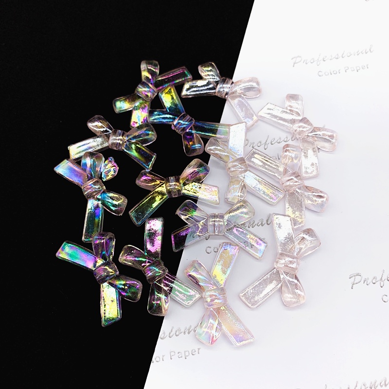 10pcs / lot Pita Akrilik Warna AB 34x21mm Untuk DIY Perhiasan Handmade