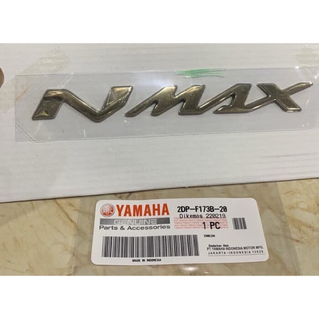 EMBLEM LOGO NMAX GOLD ASLI / EMBLEM LOGO NMAX N MAX ORIGINAL YAMAHA 2DP F173B 20