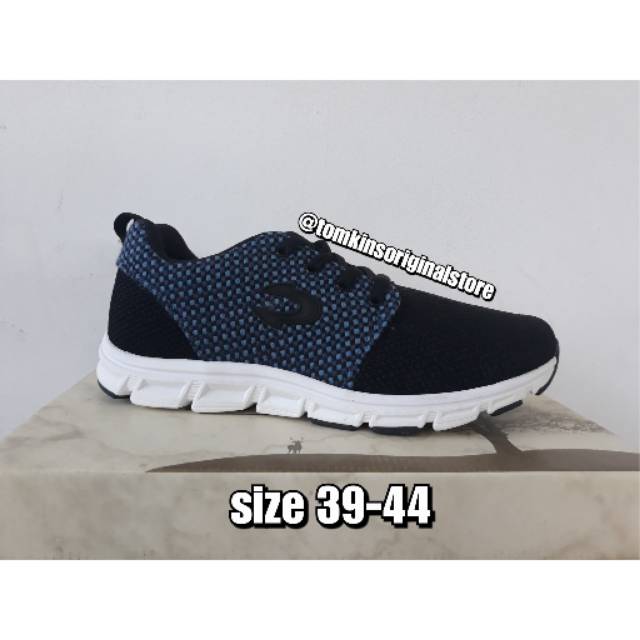 Sepatu Sport Pria Tomkins Vincent Black Blue - Sepatu Olahraga - Sepatu Sneakers - Sepatu Lari - Sep