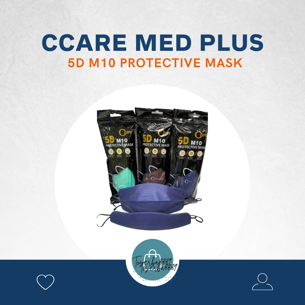 MASKE MODEL EVO PLUSMED 5D M10 CCARE / MASKER MODEL POKANA IJIN KEMENKES RI