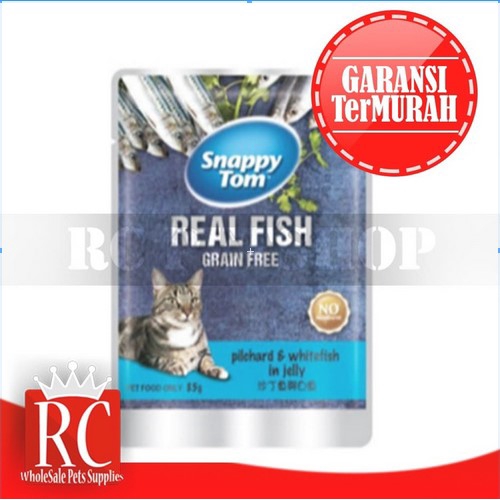 MAKANAN KUCING BASAH SNAPPY TOM POUCH SACHET CAT WET FOOD 85 GR 85GR