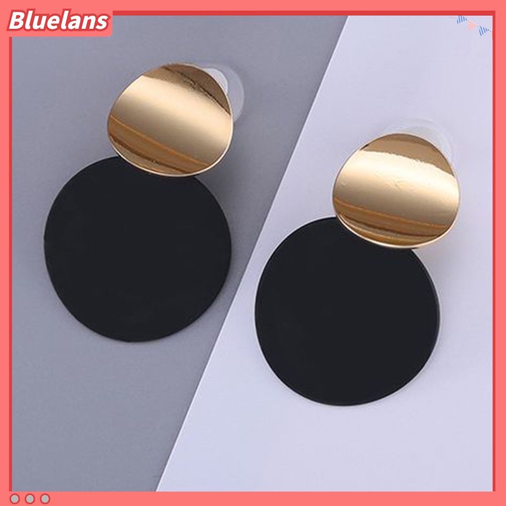 Anting Stud Matte Bentuk Disk Irregular Untuk Hadiah Ulang Tahun Wanita