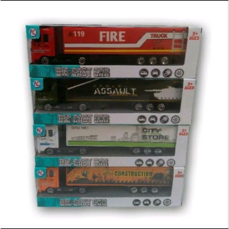 Diecast truck kontainer skala 87