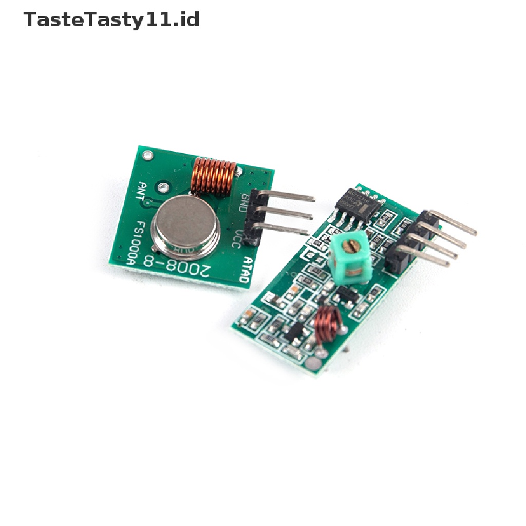 1 Set Modul Receiver Transmitter RF Wireless 433Mhz 5V DC 315MHZ