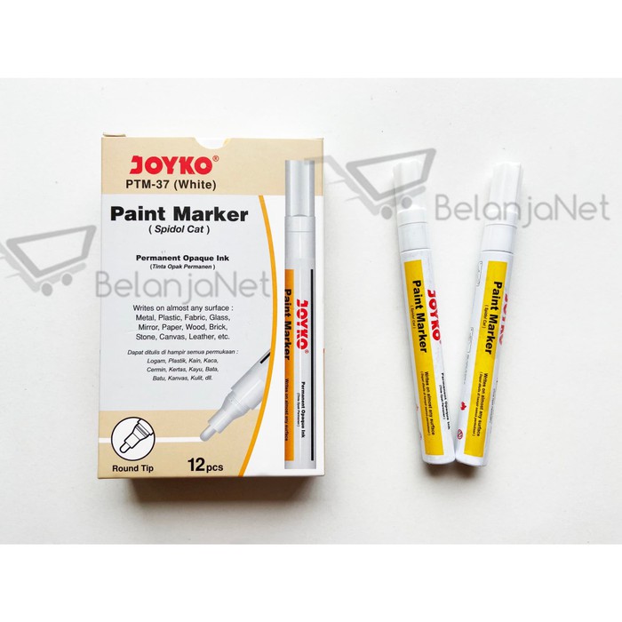 Paint Marker | Spidol Joyko Warna Putih / White PTM-37