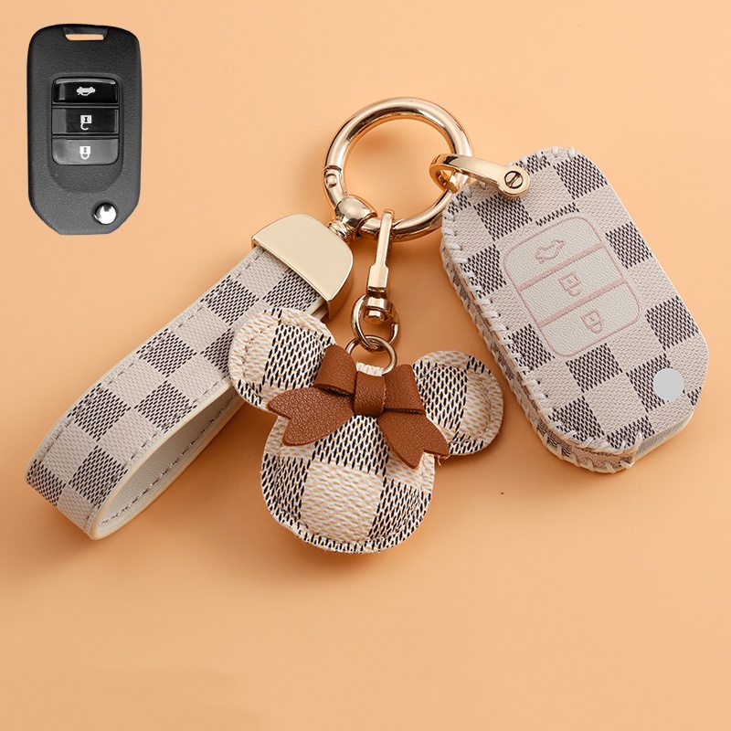 Case Kunci Mobil Keyless Bahan Kulit Untuk Honda CITY JAZZ FIT CIVIC HRV CRV BRV Odyssey