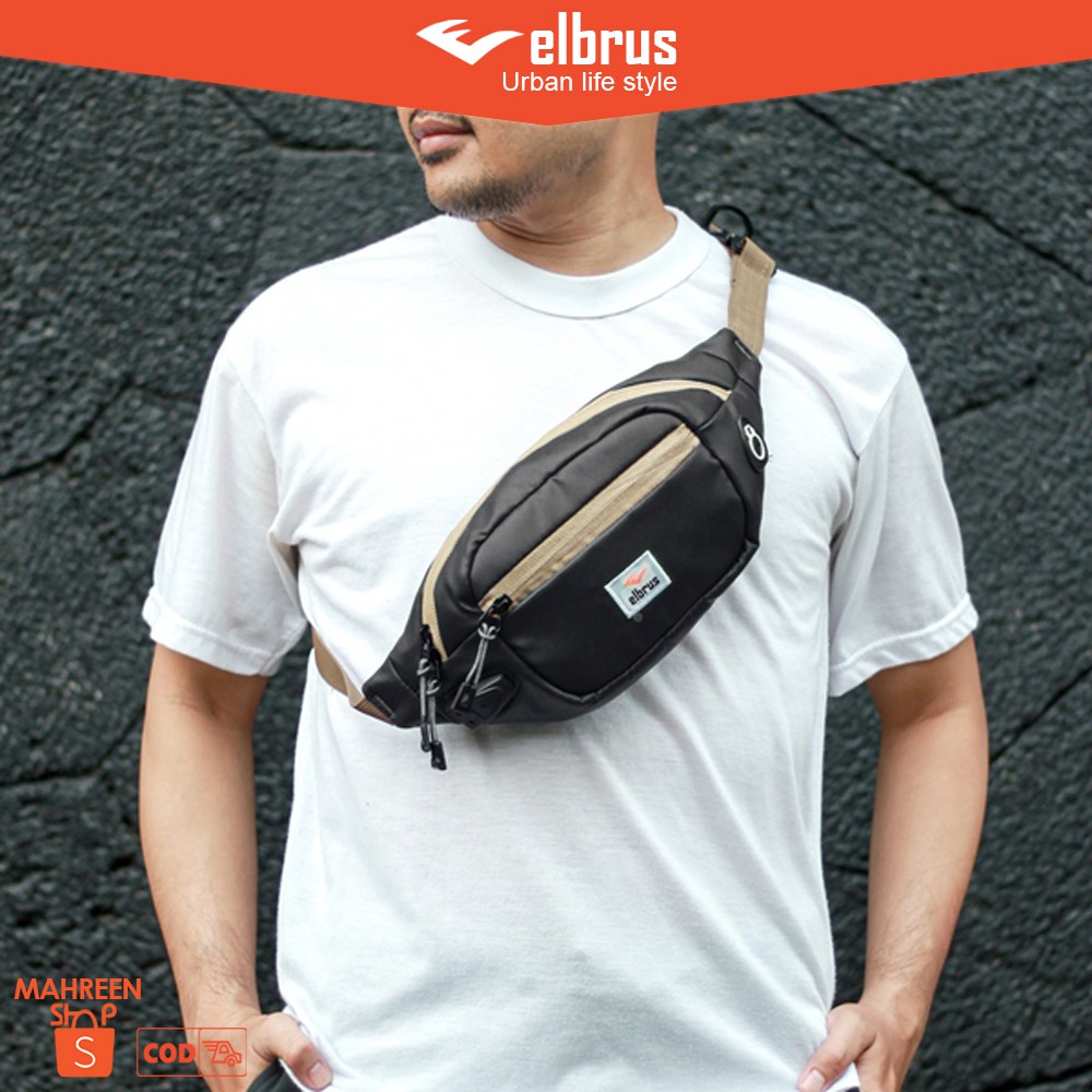 ELBRUS - Tas Waistbag Pria Tas Selempang Pria Waterproof Anti Air