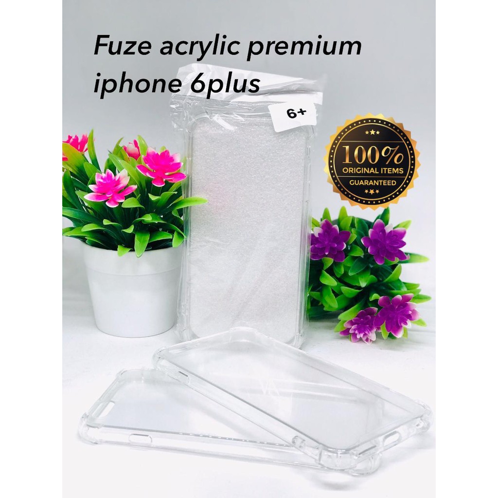 Crack fuze iphone 6 plus original premium acrylic clear case