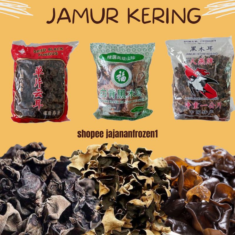 BOKNI JAMUR KUPING KERING Hitam &amp; Putih 1 Kg | DRIED BLACK