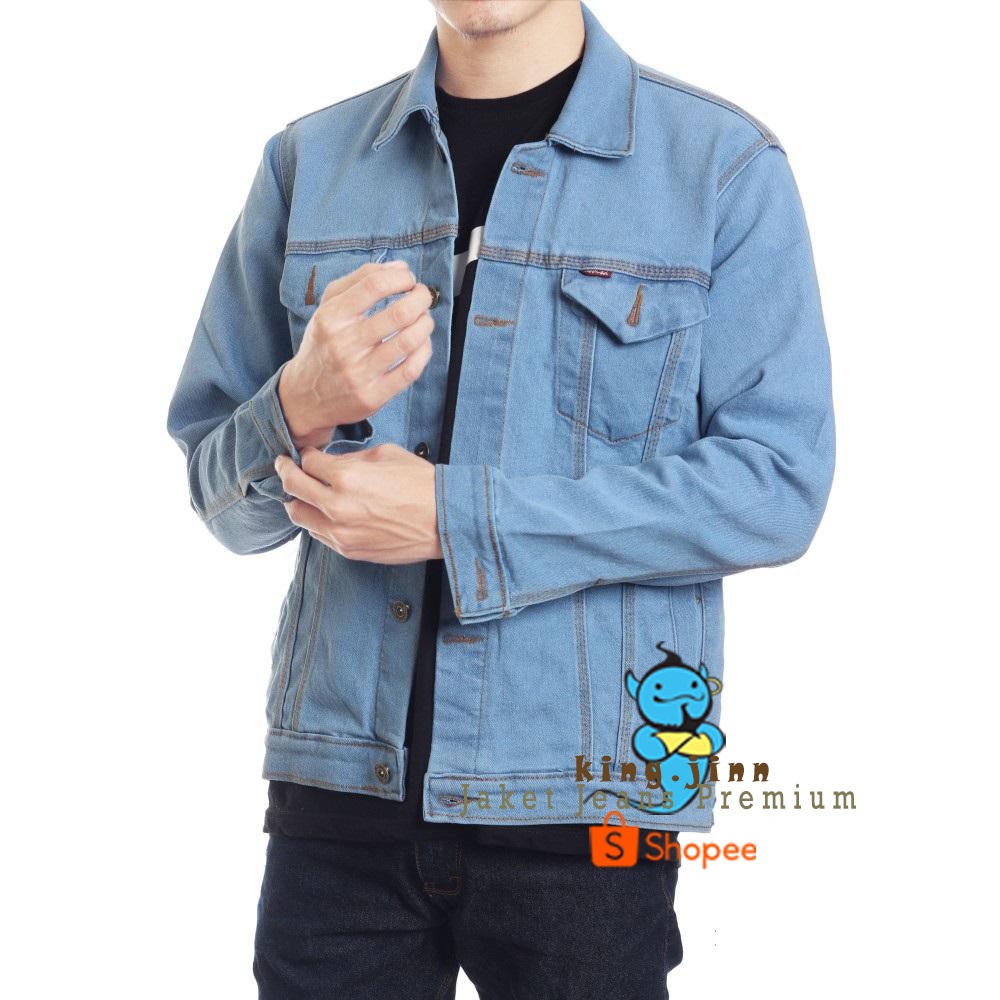 TERLARIS Jaket Jeans Denim Premium Pria All Size - Jumbo Oversize - Bioblitz