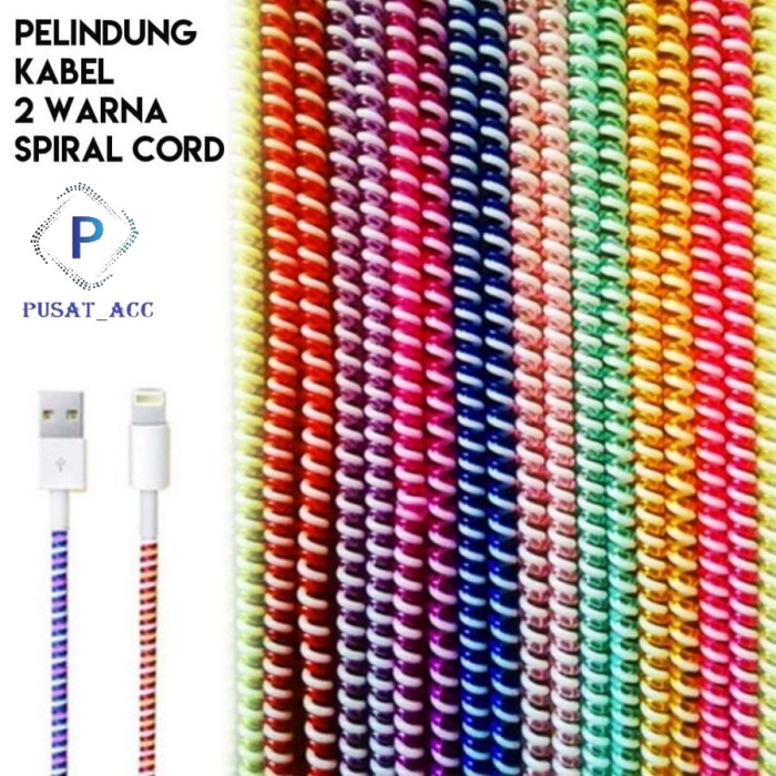 Pelindung Kabel Spiral 2 Warna