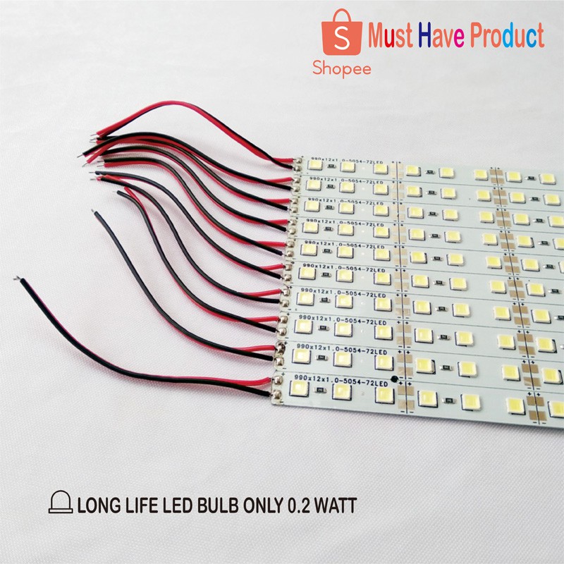 LAMPU LED RIGID 12V 72 MATA 5054 LAMPU LED MODUL SMD5054 12V 100CM