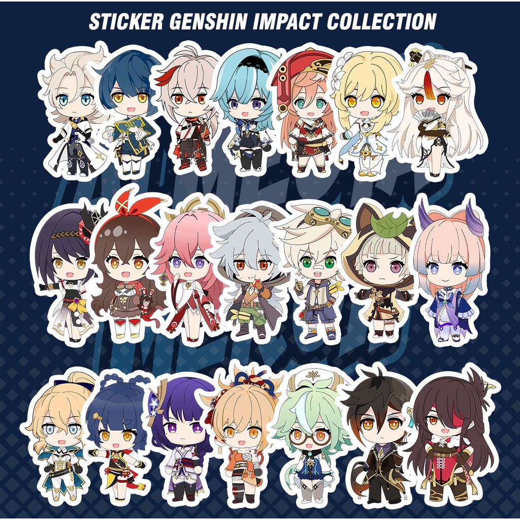 Sticker Genshin Impact / Stiker Pack Genshin Impact Karakter Collection