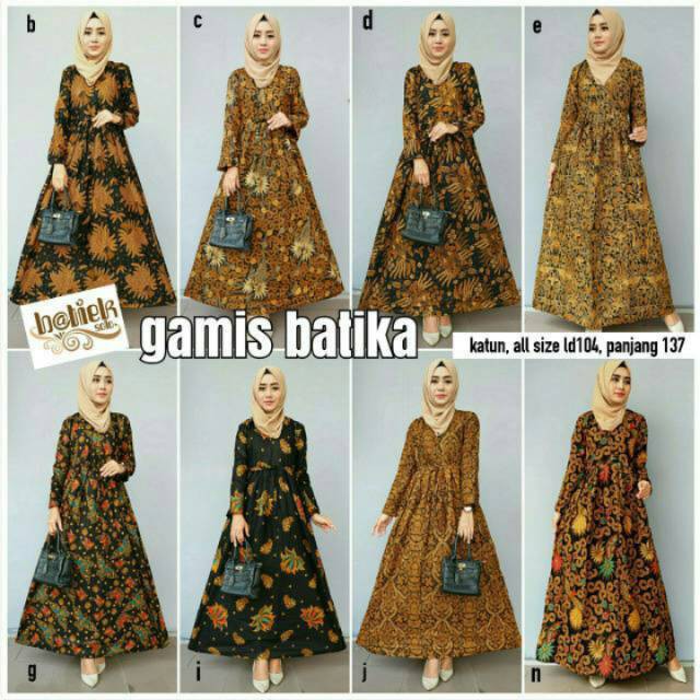 PROMO GAMIS MUSLIM GAMIS BATIKA  DRESS BATIK MODERN TERBARU DRESS KEKINIAN HIJAB MUSLIM