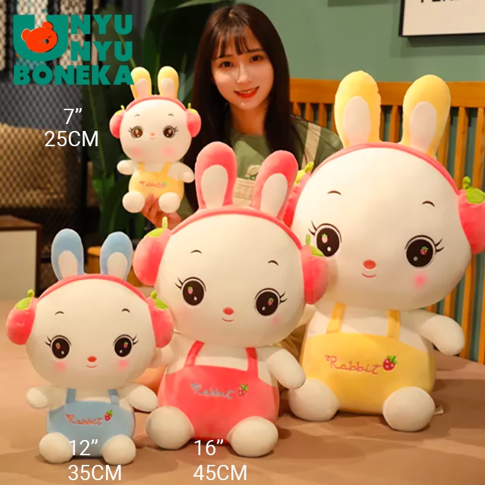 Boneka kelinci rabit impor earphone 45Cm kado ultah pig rabbit kado souvenir