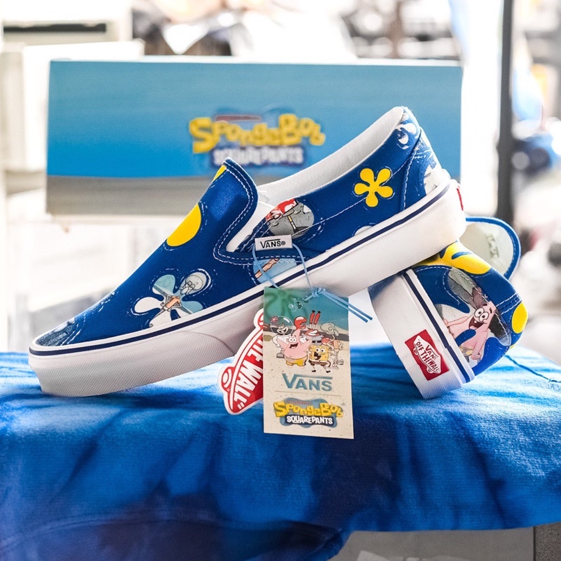 VANS SLIP-ON CLASSIC X SPONGEBOB “ALOHABOB” ORIGINAL 100%