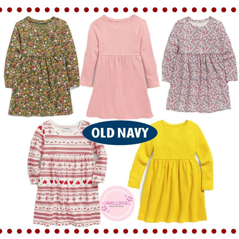 DRESS ANAK LENGAN PANJANG OLD NAVY