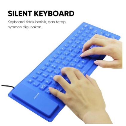 Keyboard Flexible Kabel USB Bahan Karet / Anti Air For Laptop PC