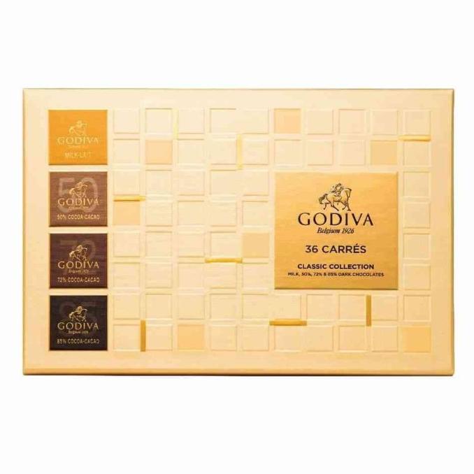 /////] Godiva Carre All Assorted / All Dark 36 Pcs Coklat Valentine Mewah