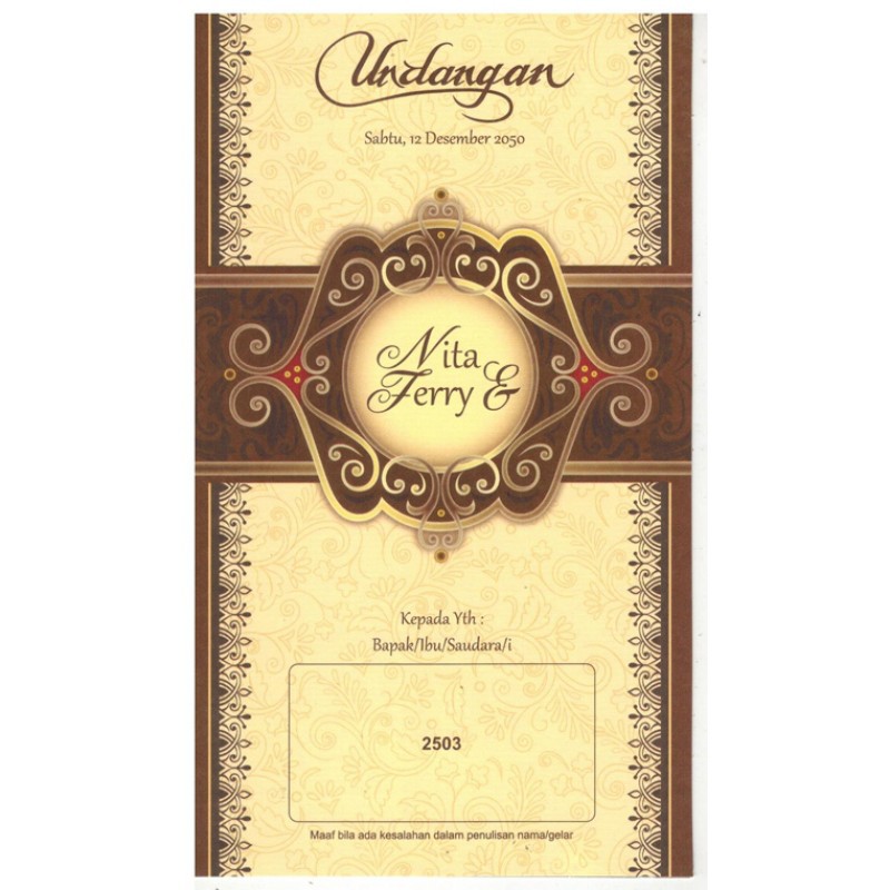 Blangko Undangan Kosong - Erba 2503