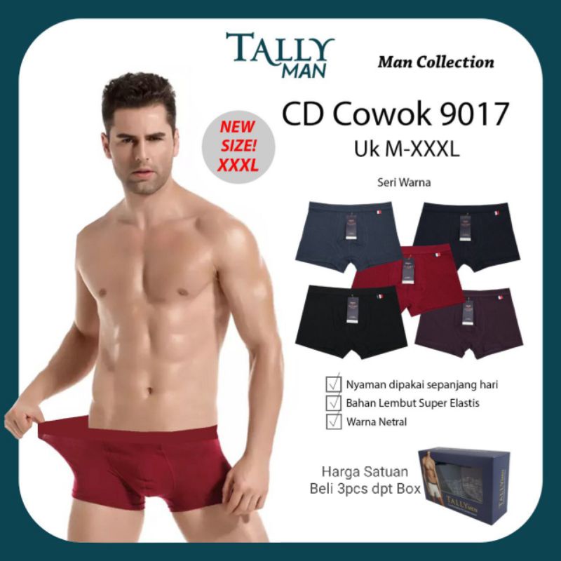 TALLY MAN 9017 BOXER CELANA DALAM COWOK CD PAKAIAN DALAM PRIA - BUNGALILY