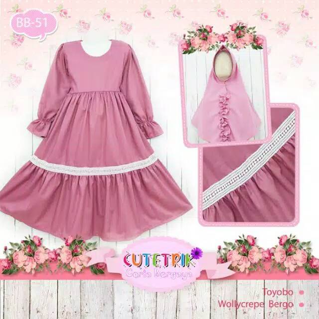 DRESS MUSLIM ANAK CUTETRIK || FASHION MUSLIM ANAK TERLARIS