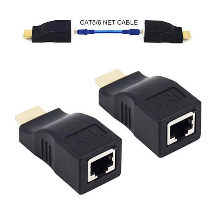 Dijual Hdmi to Hdmi Melalui Konektor RJ45 atau LAN Support Full HD 4K Limited