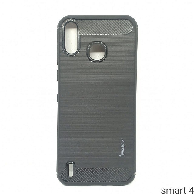 PROMO Soft Case  Infinix Smart 4 Case Ipaky Carbon Carbon Premium Softcase Rugged Armor Protek Camera For Infinix Smart4