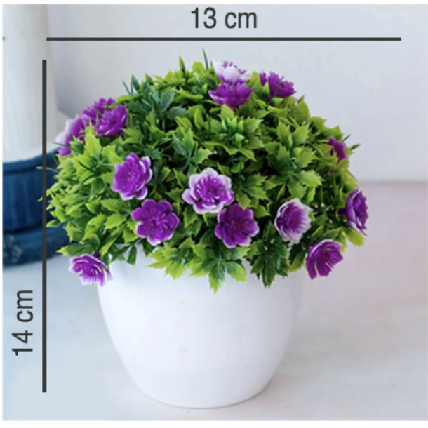 Bunga plastik / Pajangan bunga Artifisial / Buah Plastik Imitasi Vas Petak-5