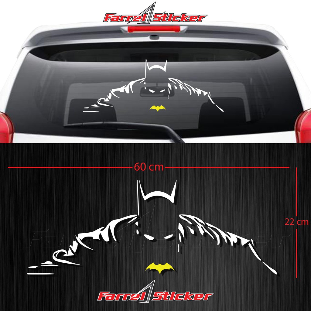 STIKER MOBIL CUTTING STICKER KACA MOBIL SILUET BATMAN 45 60 Cm Shopee Indonesia