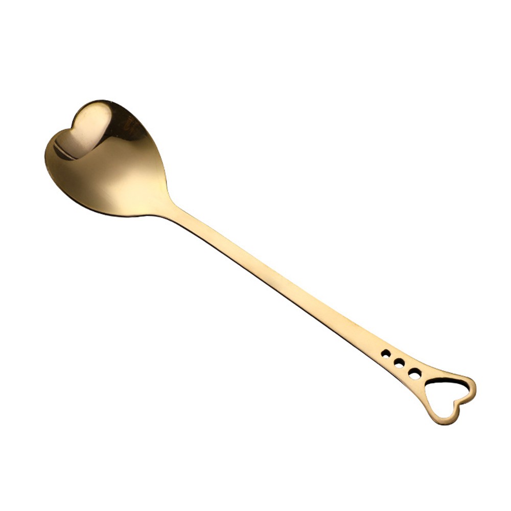 Stainless Steel Spoon Heart Shaped Coffee Spoon Hollow Heart Shaped Spoon Ice Cream Ice Cream Spoon Small Spoon