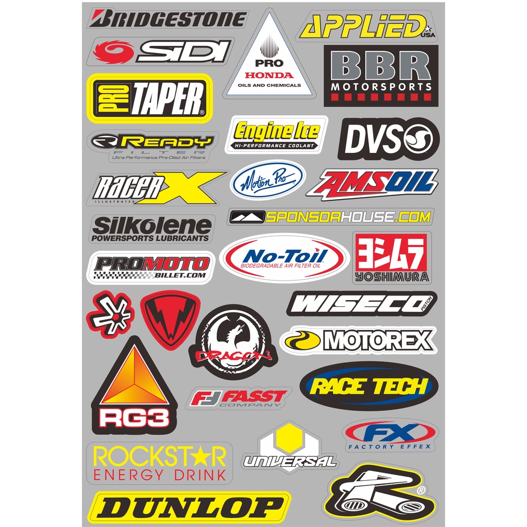 STIKER PACK RACING ISI banyak Stiker Racing Stiker Motor Sticker Motor balap STIKER NAMA termurah St