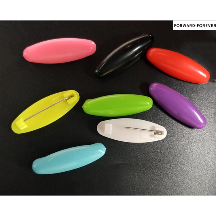 6pcs Peniti Bahan Plastik Warna Polos M30117