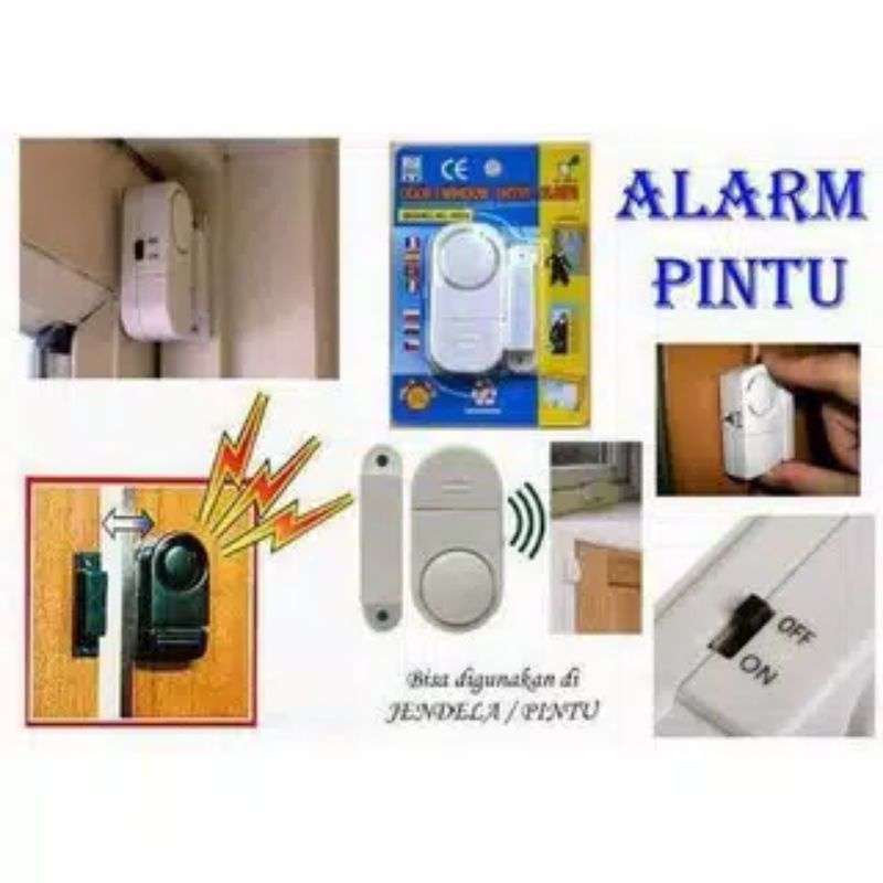 Alarm sensor pintu anti maling bel bunyi otomatis bell jendela lemari almari laci anti pencuri