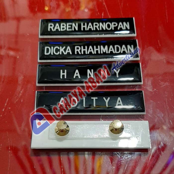 

READY Nama Dada atau Name Tag atau Papan Nama Paku Jambu | Bangkok TERLARIS